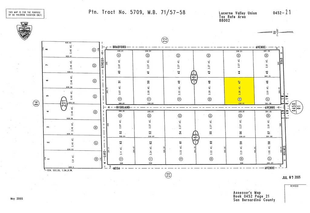 Lucerne Valley, CA 92356,0 Highland AVE