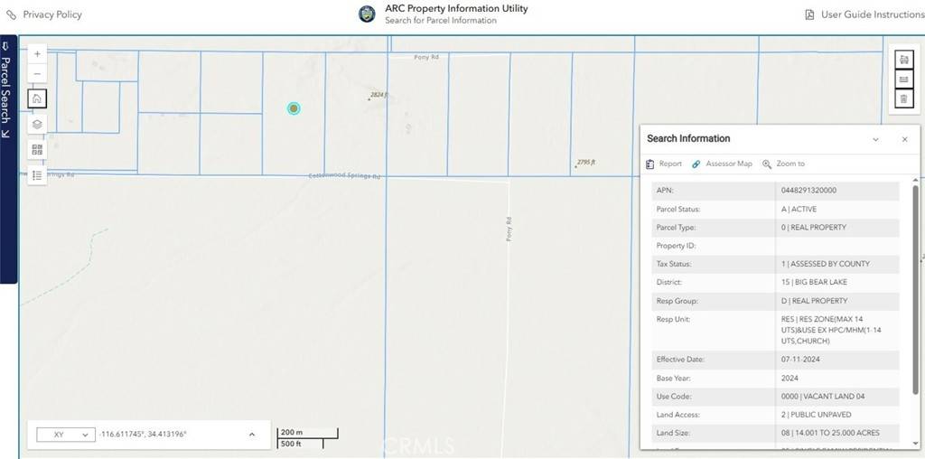 Lucerne Valley, CA 92356,0 Cottonwood Springs RD