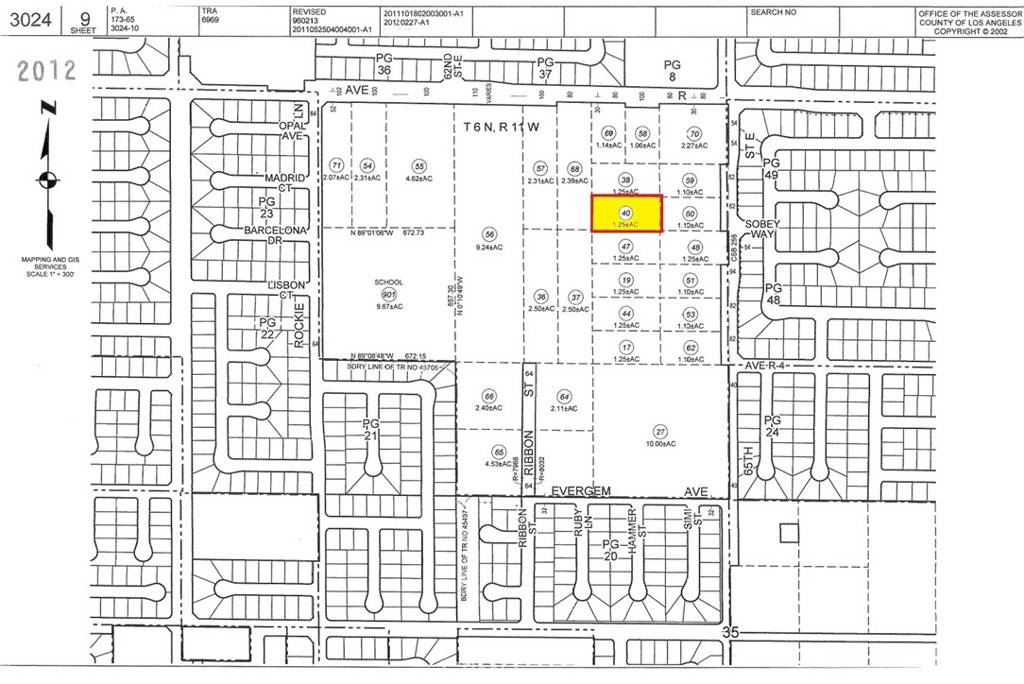 Palmdale, CA 93552,0 Vac/Vic Ave R /65ste AVE
