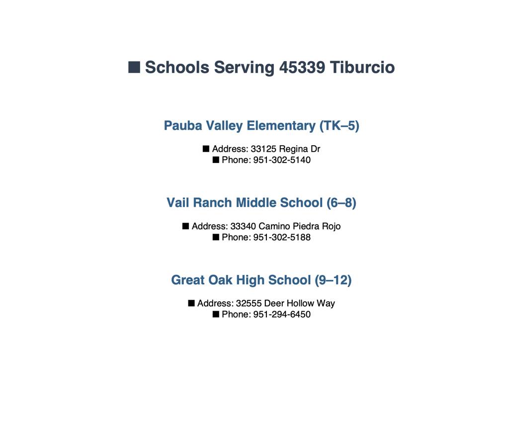 Temecula, CA 92592,45339 Tiburcio DR