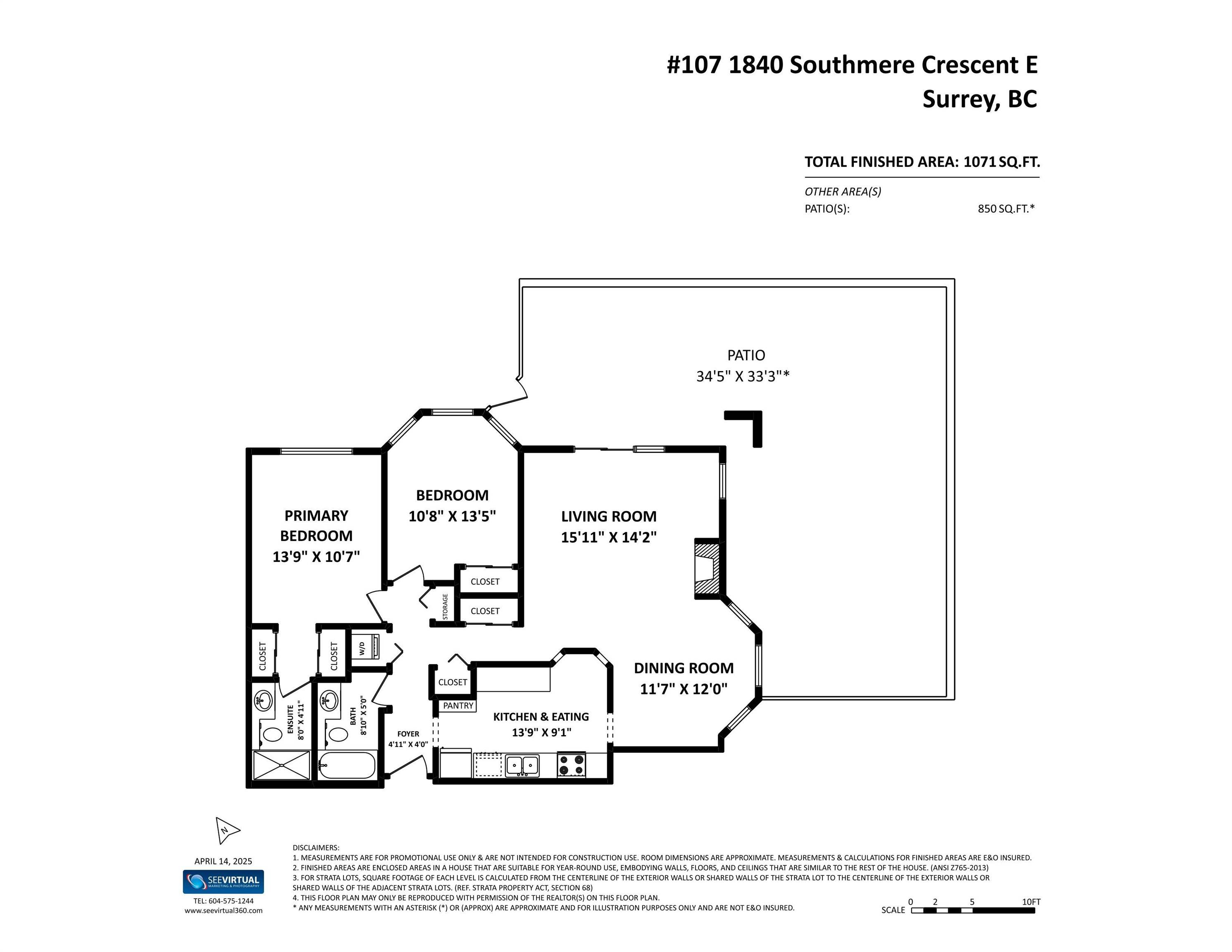 Surrey, BC V4A 9C5,1840 E Southmere CRES #107