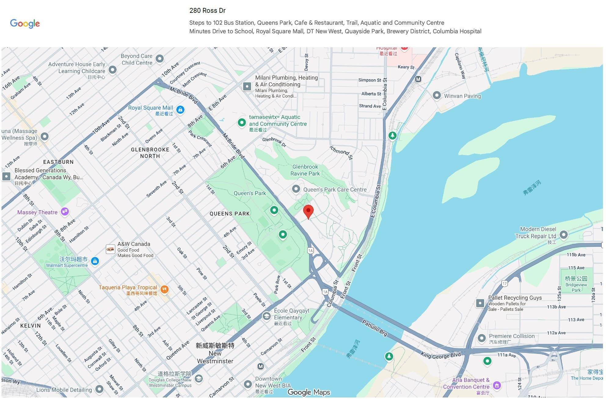 New Westminster, BC V3L 0C2,280 Ross DR #705