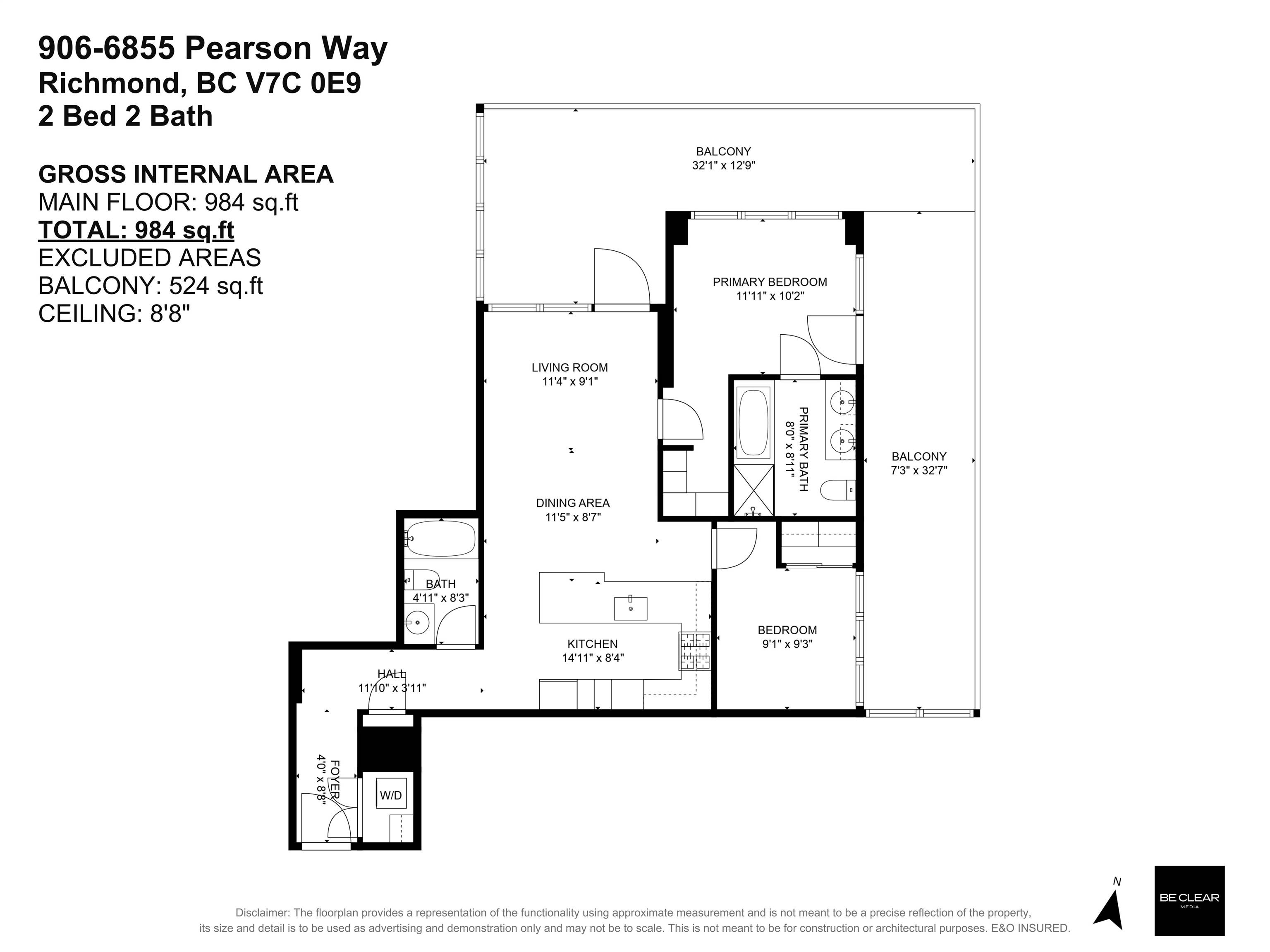 Richmond, BC V7C 0E9,6855 Pearson WAY #906
