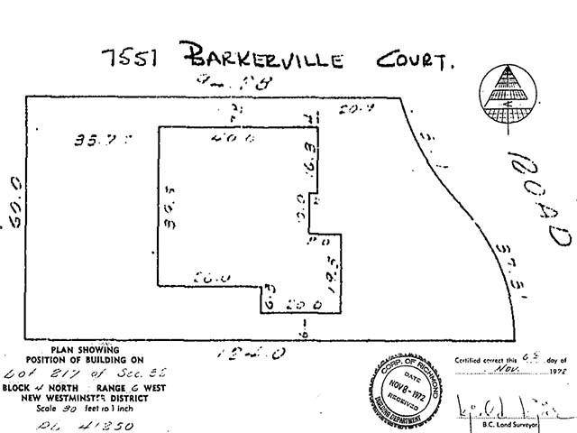 Richmond, BC V7A 1K8,7551 Barkerville CT
