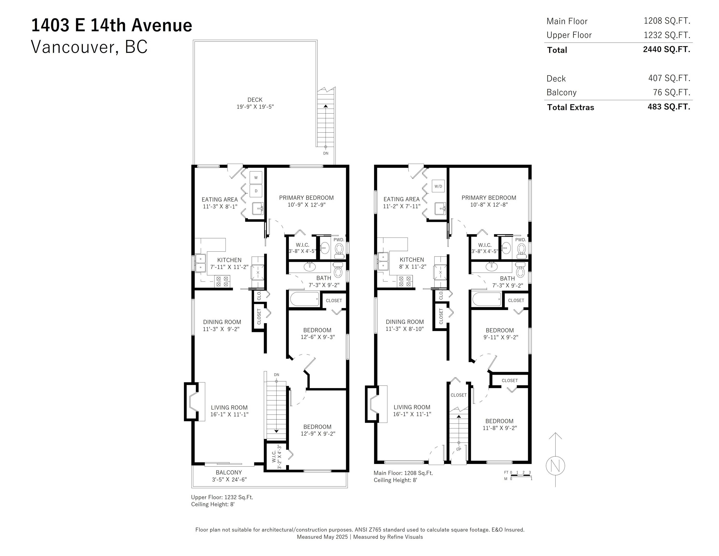 Vancouver, BC V5N 2C7,- 1403 E 14th AVE #1405