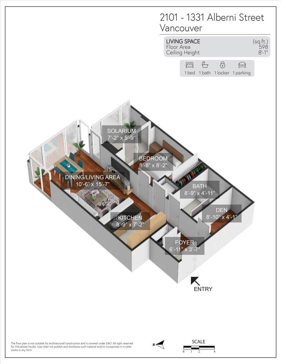 Vancouver, BC V6E 4S1,1331 Alberni ST #2101