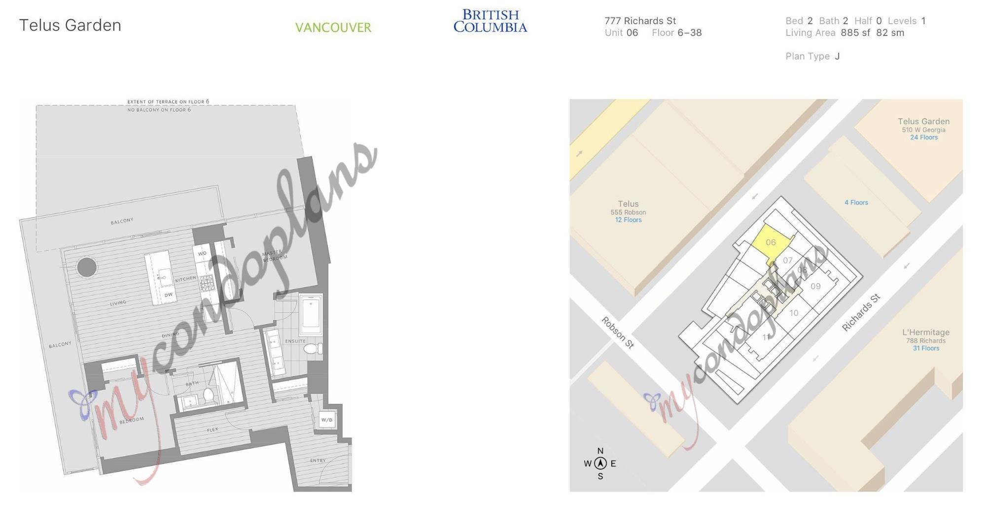 Vancouver, BC V6B 0M6,777 Richards ST #2006