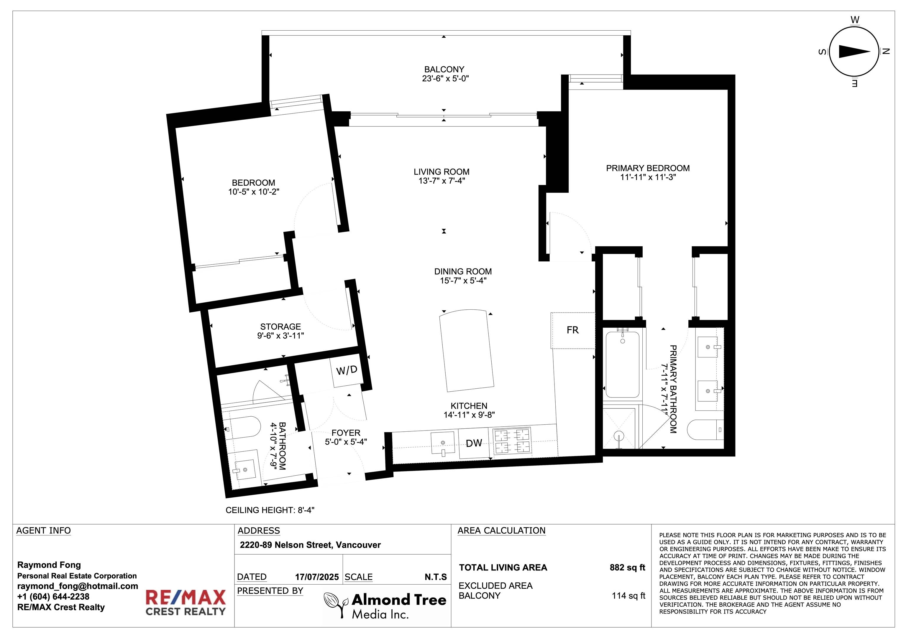 Vancouver, BC V6Z 0E7,89 Nelson ST #2220