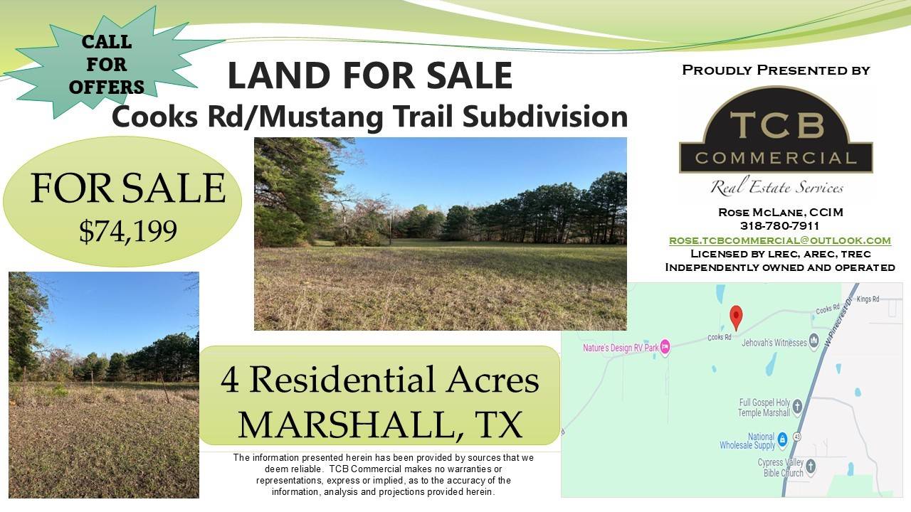 Marshall, TX 75672,TBD Cooks RD