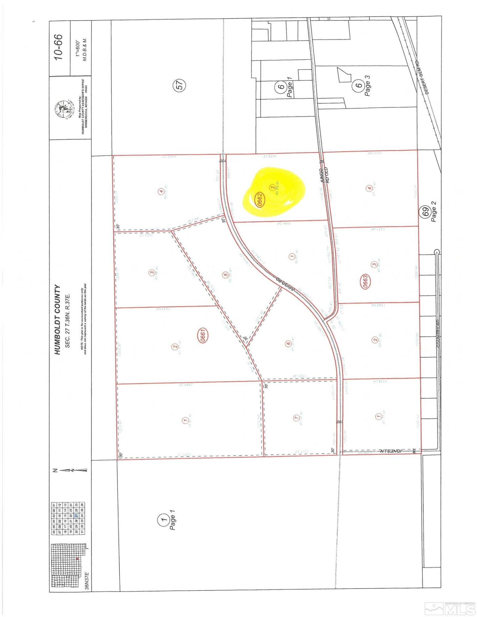 Winnemucca, NV 89445,APN 10-0662-02 Jungo